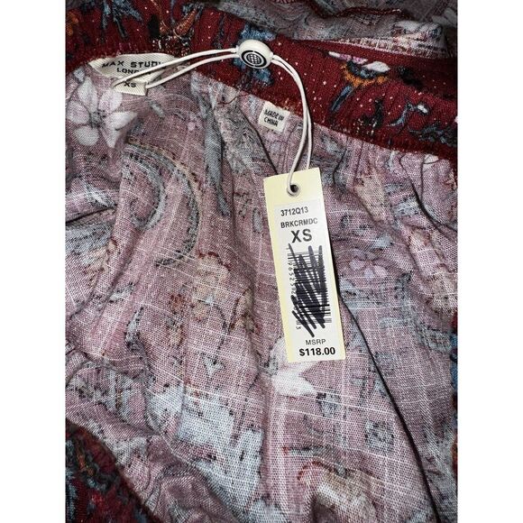 Max Studio Women's XS Maxi Skirt Elastic Waist Floral Pullover Boho Peasant - Picture 8 of 8